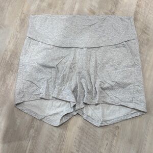 Light Gray Athletic Shorts Maternity